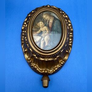 Vintage REUGE Wall Hanging Swiss Pull String Music Box Ave Maria-Schubert Works